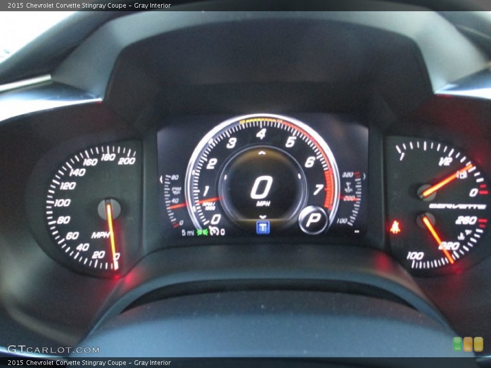 Gray Interior Gauges for the 2015 Chevrolet Corvette Stingray Coupe #99819071