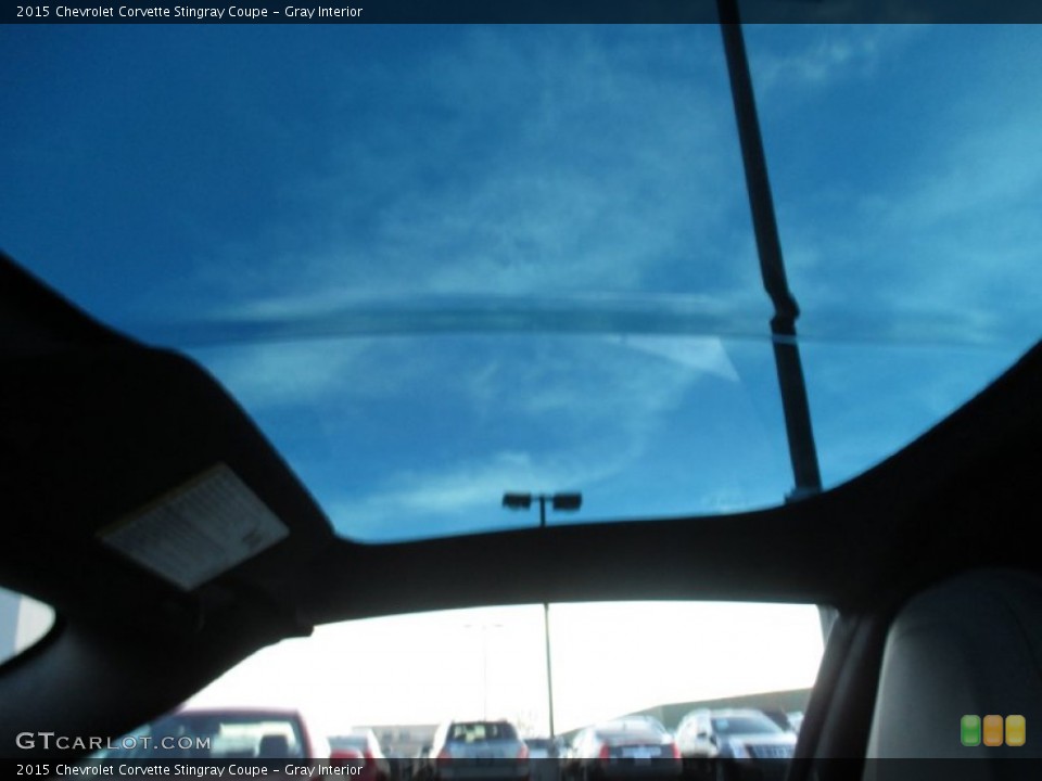 Gray Interior Sunroof for the 2015 Chevrolet Corvette Stingray Coupe #99819143