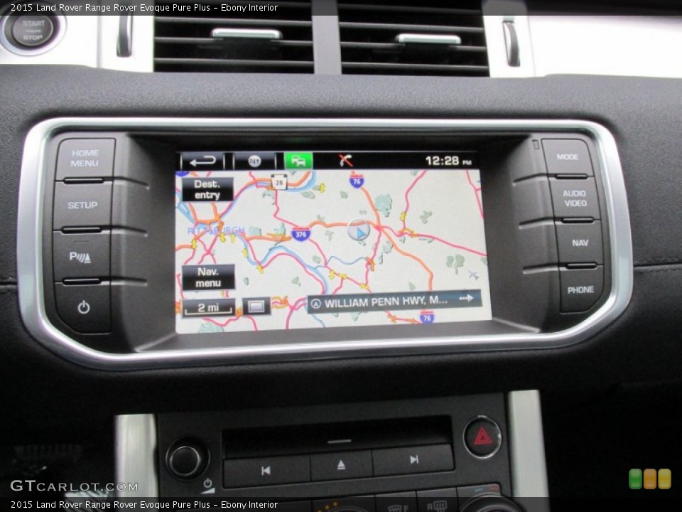 Ebony Interior Navigation for the 2015 Land Rover Range Rover Evoque Pure Plus #99834411