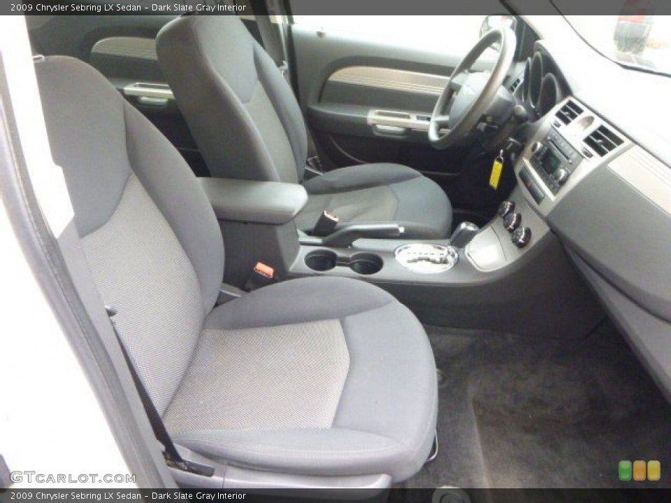 Dark Slate Gray Interior Front Seat for the 2009 Chrysler Sebring LX Sedan #99838332