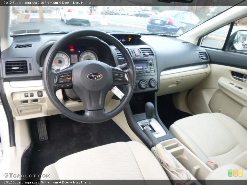 Ivory 2012 Subaru Impreza Interiors