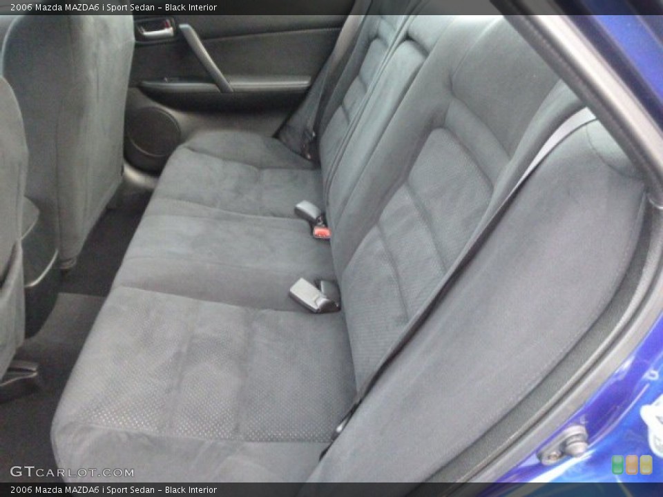 Black Interior Rear Seat for the 2006 Mazda MAZDA6 i Sport Sedan #99845394