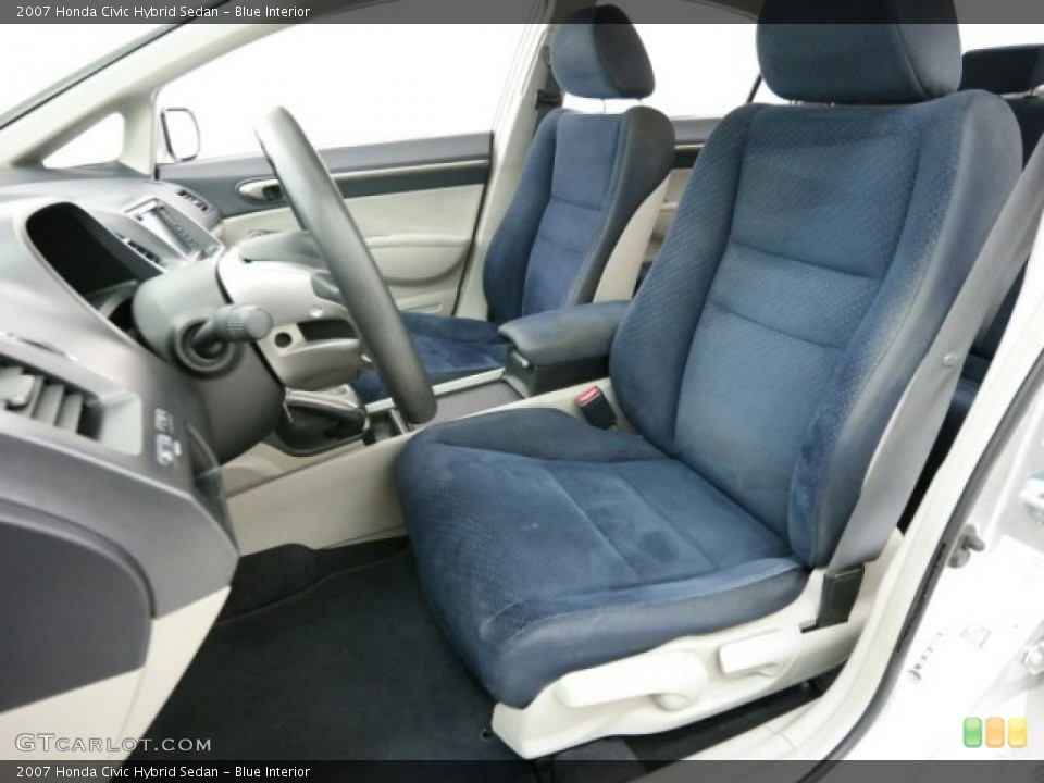 Blue Interior Front Seat for the 2007 Honda Civic Hybrid Sedan #99849108