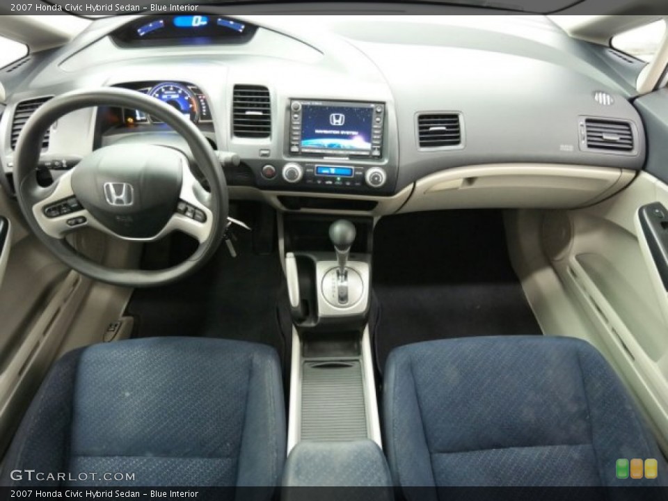Blue Interior Dashboard for the 2007 Honda Civic Hybrid Sedan #99849195