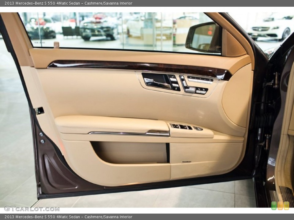 Cashmere/Savanna Interior Door Panel for the 2013 Mercedes-Benz S 550 4Matic Sedan #99855619