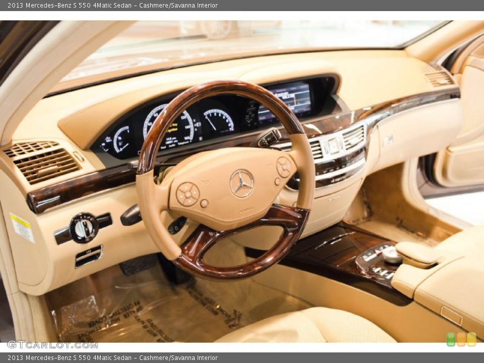 Cashmere/Savanna Interior Dashboard for the 2013 Mercedes-Benz S 550 4Matic Sedan #99855681
