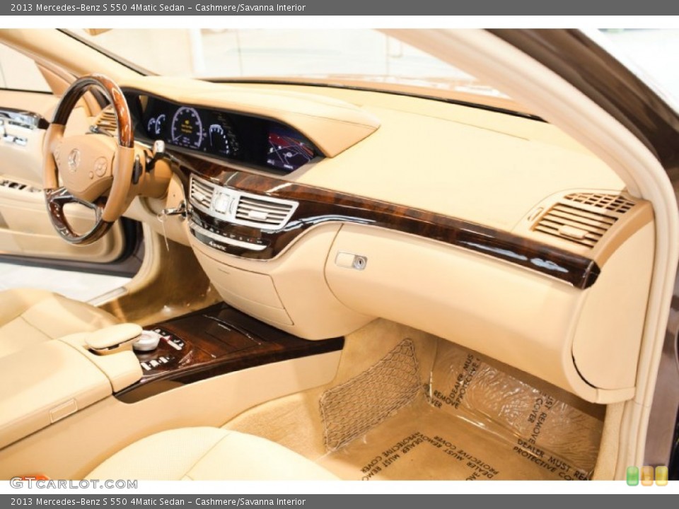 Cashmere/Savanna Interior Dashboard for the 2013 Mercedes-Benz S 550 4Matic Sedan #99855699