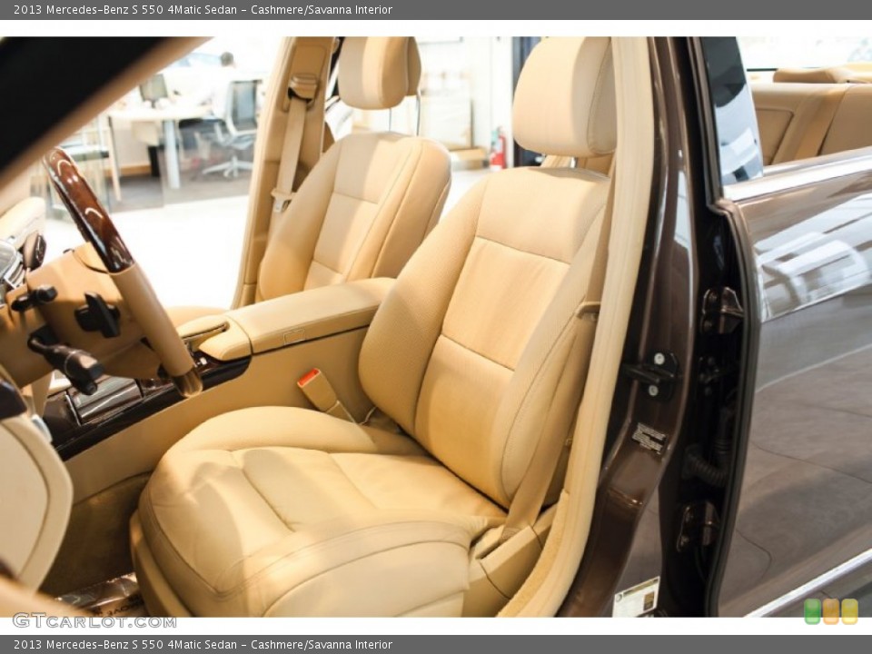 Cashmere/Savanna Interior Front Seat for the 2013 Mercedes-Benz S 550 4Matic Sedan #99855714