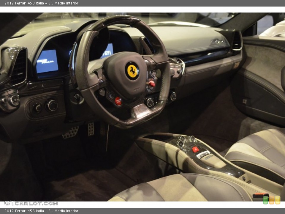 Blu Medio 2012 Ferrari 458 Interiors