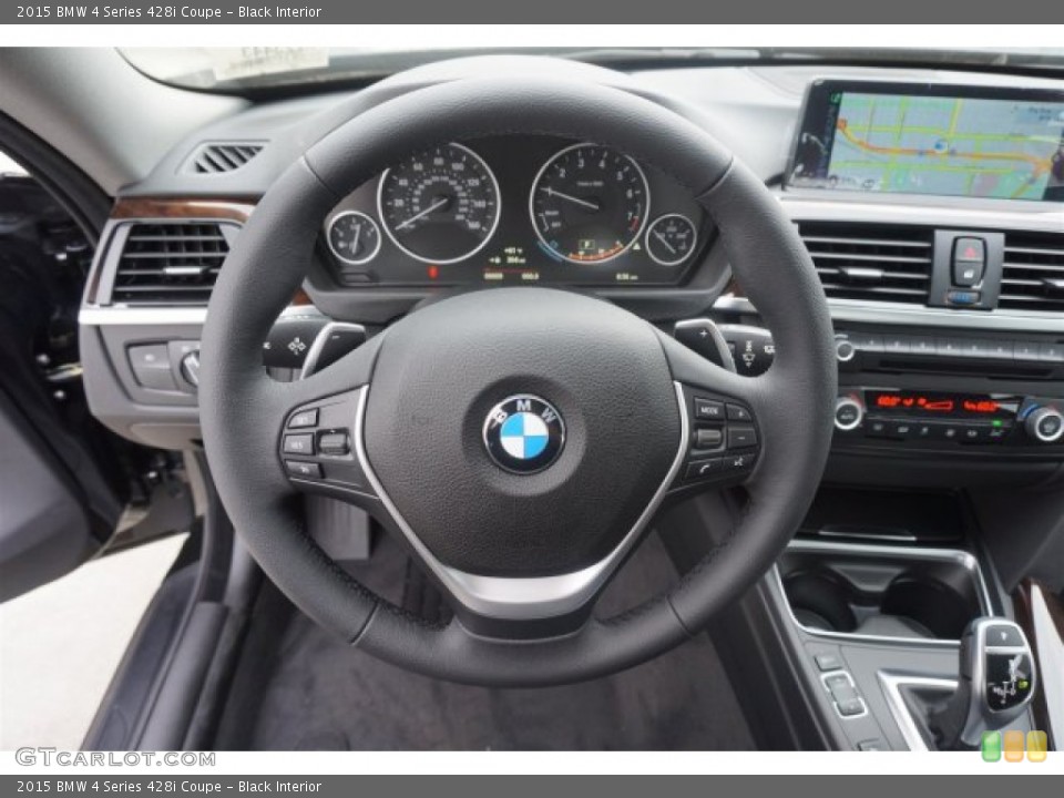 Black Interior Steering Wheel for the 2015 BMW 4 Series 428i Coupe #99871632