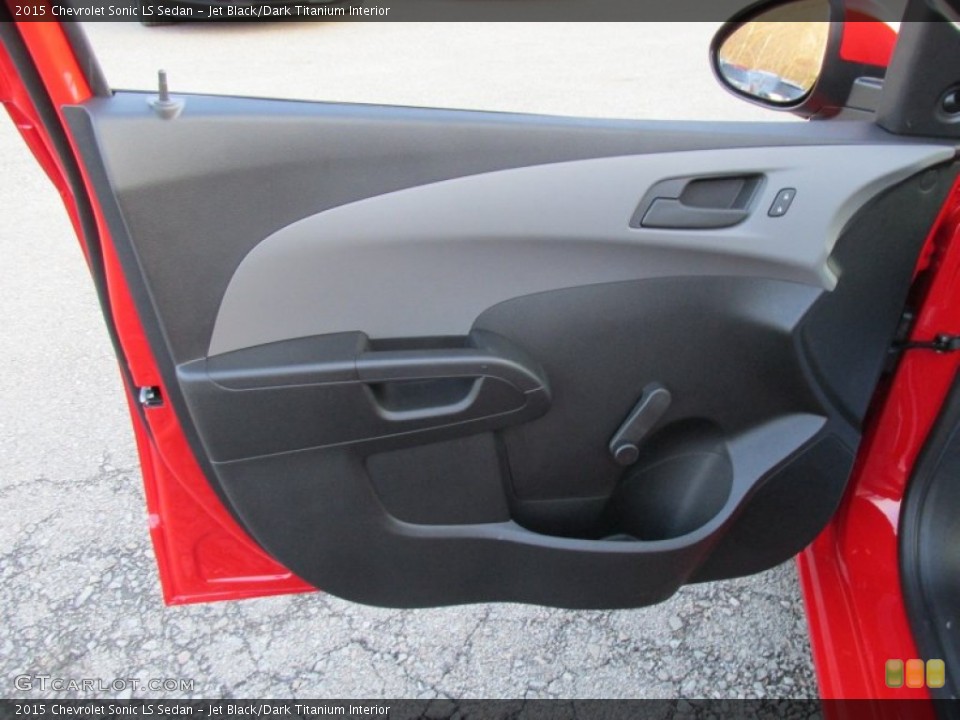 Jet Black/Dark Titanium Interior Door Panel for the 2015 Chevrolet Sonic LS Sedan #99882429