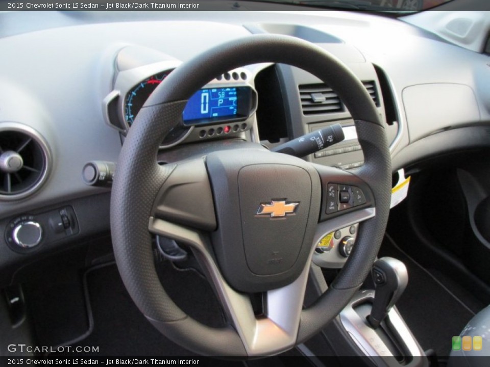 Jet Black/Dark Titanium Interior Steering Wheel for the 2015 Chevrolet Sonic LS Sedan #99882501