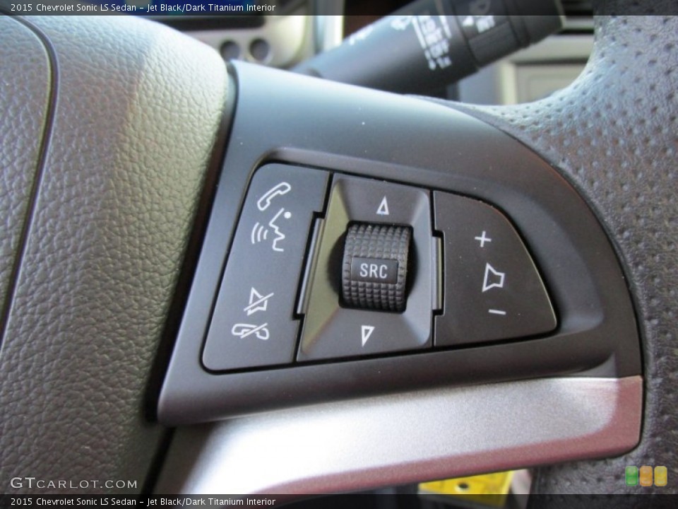 Jet Black/Dark Titanium Interior Controls for the 2015 Chevrolet Sonic LS Sedan #99882570