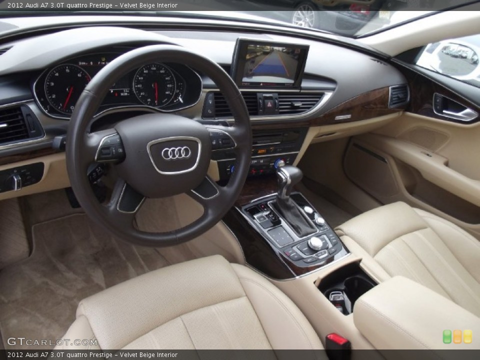 Velvet Beige Interior Prime Interior for the 2012 Audi A7 3.0T quattro Prestige #99889458