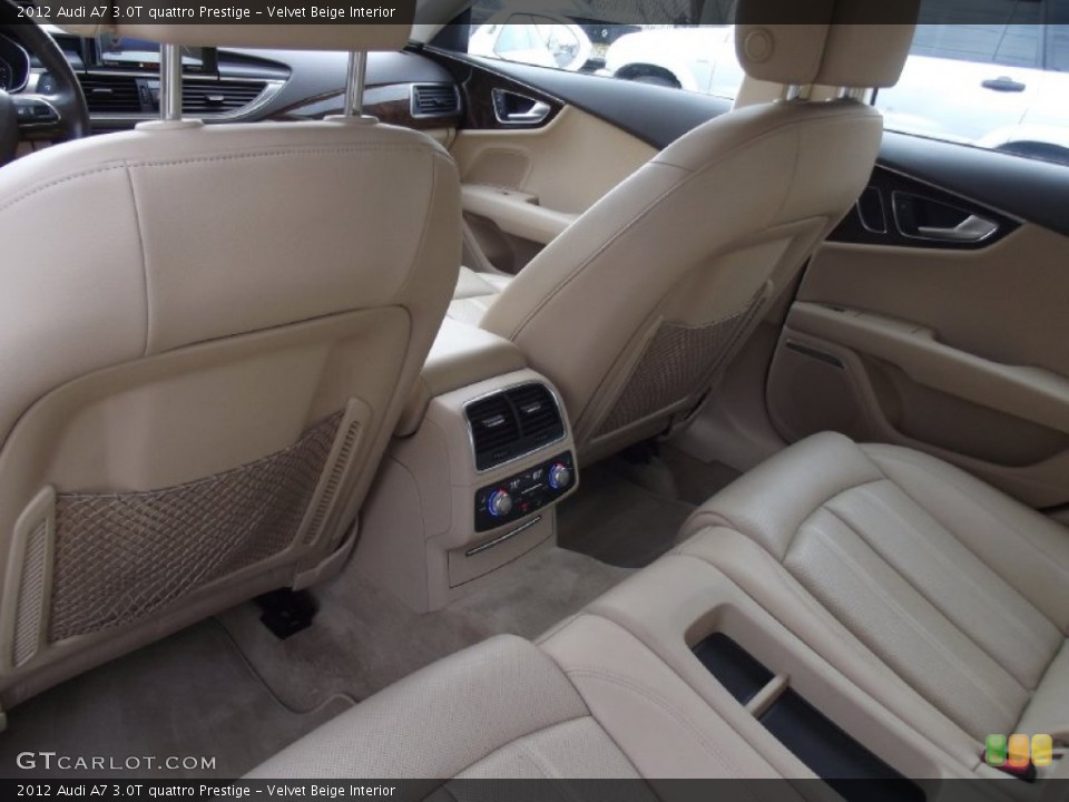 Velvet Beige Interior Rear Seat for the 2012 Audi A7 3.0T quattro Prestige #99889533