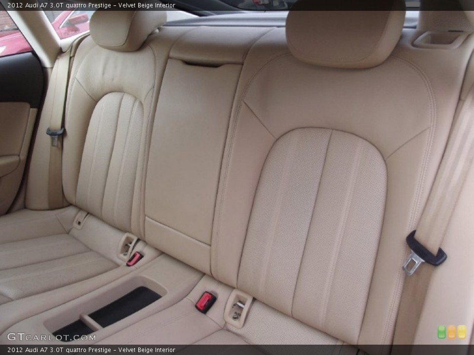 Velvet Beige Interior Rear Seat for the 2012 Audi A7 3.0T quattro Prestige #99889548