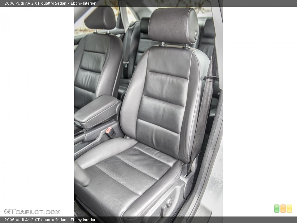 Ebony Interior Front Seat for the 2006 Audi A4 2.0T quattro Sedan #99889815