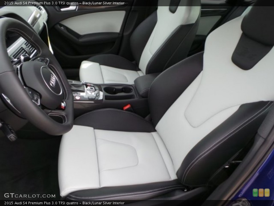 Black/Lunar Silver Interior Front Seat for the 2015 Audi S4 Premium Plus 3.0 TFSI quattro #99898092