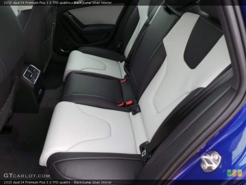 Black/Lunar Silver Interior Rear Seat for the 2015 Audi S4 Premium Plus 3.0 TFSI quattro #99898302