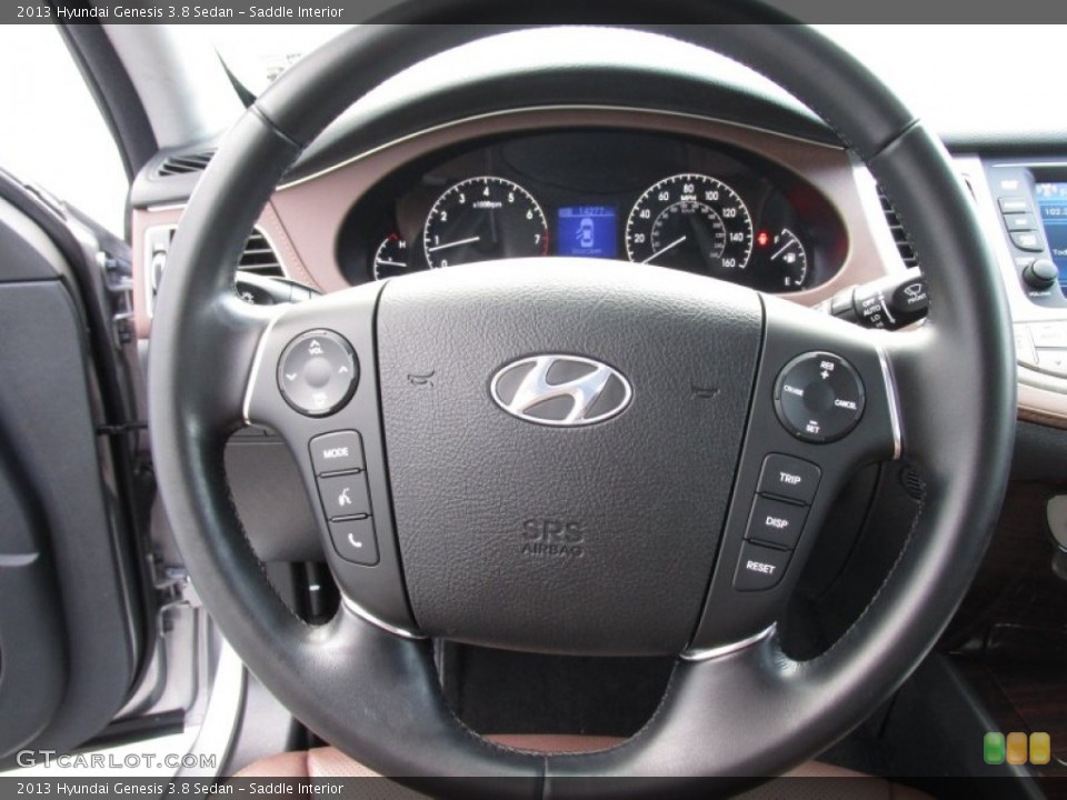 Saddle Interior Steering Wheel for the 2013 Hyundai Genesis 3.8 Sedan #99905026
