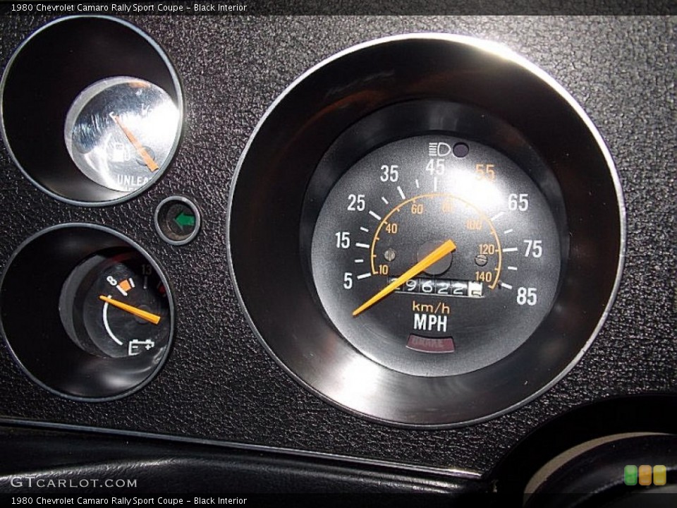 Black Interior Gauges for the 1980 Chevrolet Camaro Rally Sport Coupe #99913648