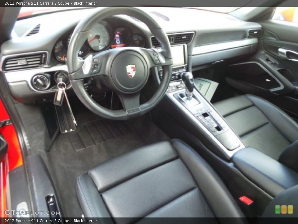 Black Interior Prime Interior for the 2012 Porsche 911 Carrera S Coupe #99915985