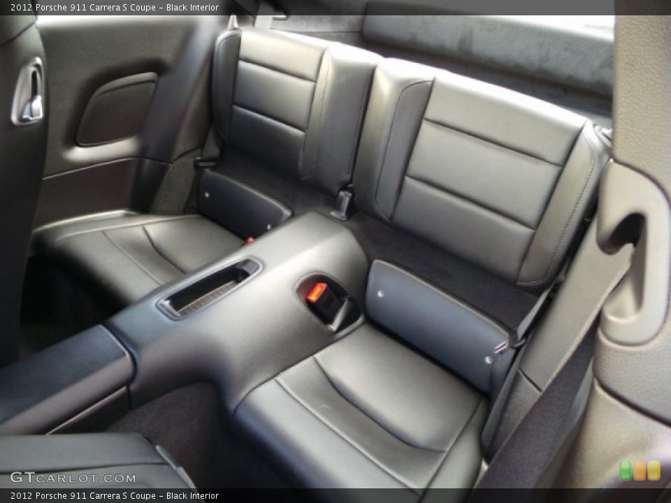 Black Interior Rear Seat for the 2012 Porsche 911 Carrera S Coupe #99916354