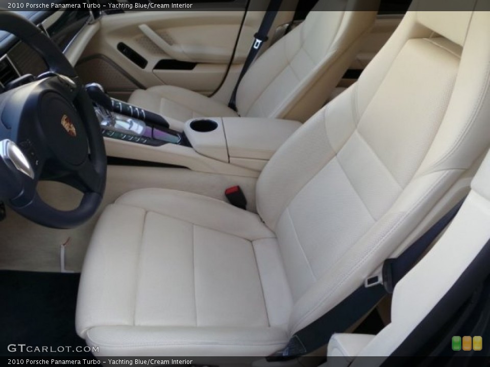 Yachting Blue/Cream Interior Front Seat for the 2010 Porsche Panamera Turbo #99918883
