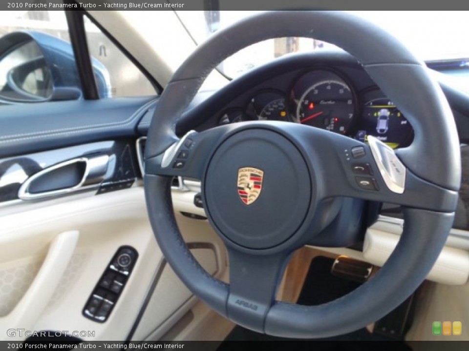Yachting Blue/Cream Interior Steering Wheel for the 2010 Porsche Panamera Turbo #99919318