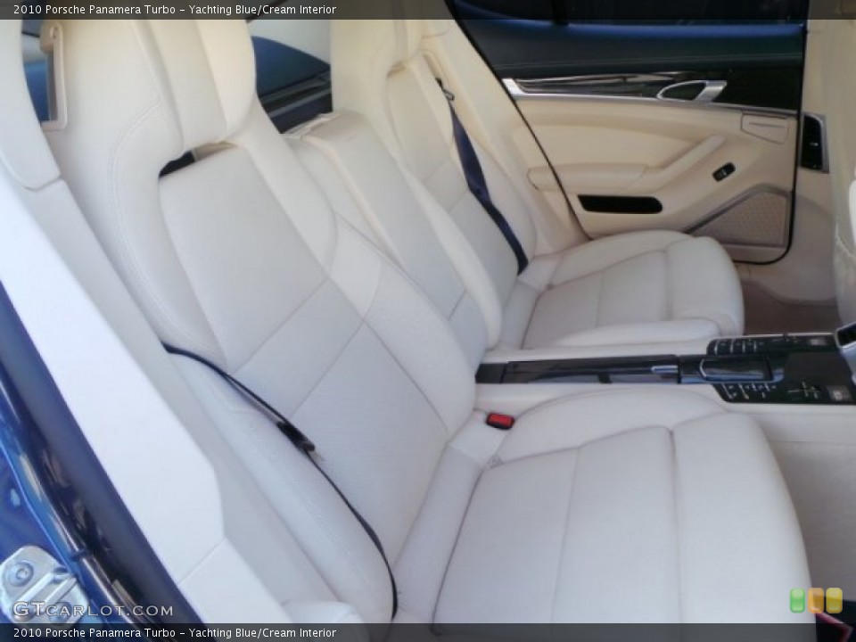 Yachting Blue/Cream Interior Rear Seat for the 2010 Porsche Panamera Turbo #99919387