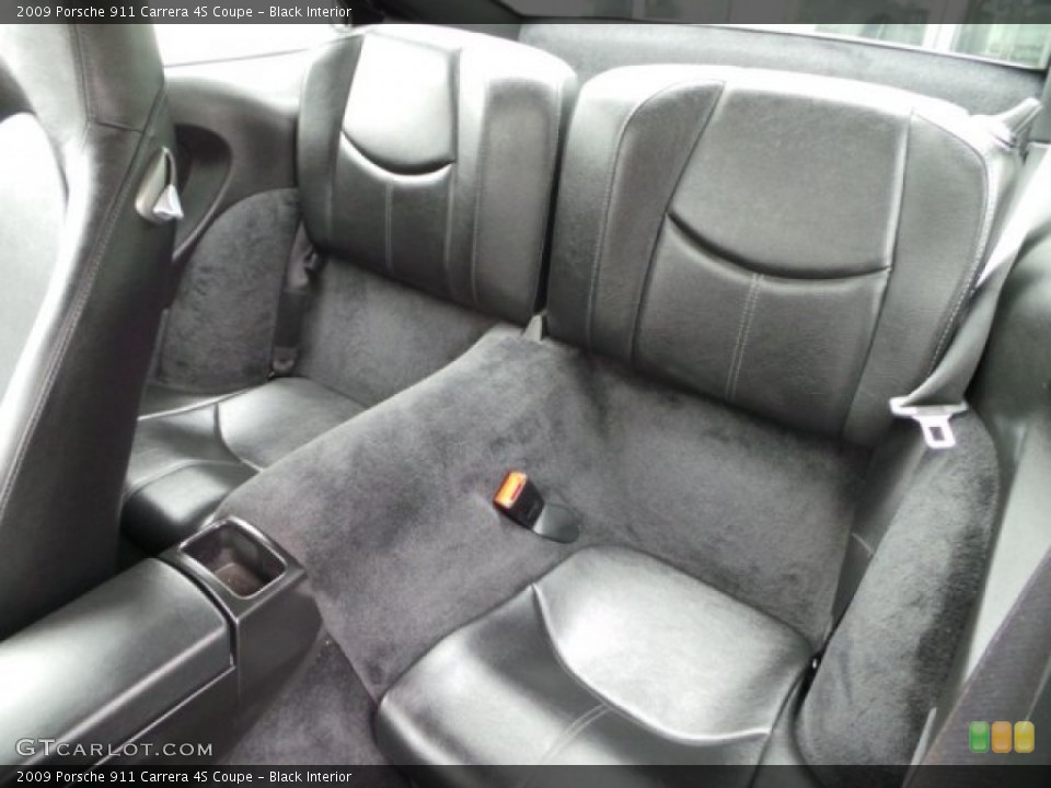 Black Interior Rear Seat for the 2009 Porsche 911 Carrera 4S Coupe #99920198