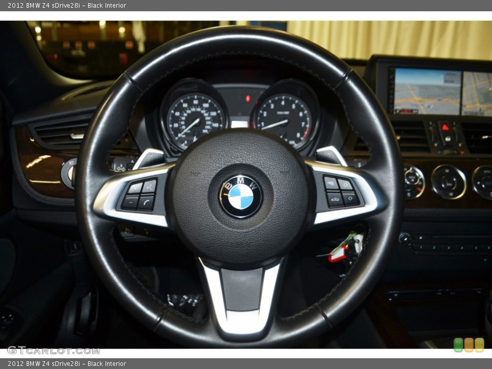 Black Interior Steering Wheel for the 2012 BMW Z4 sDrive28i #99925389