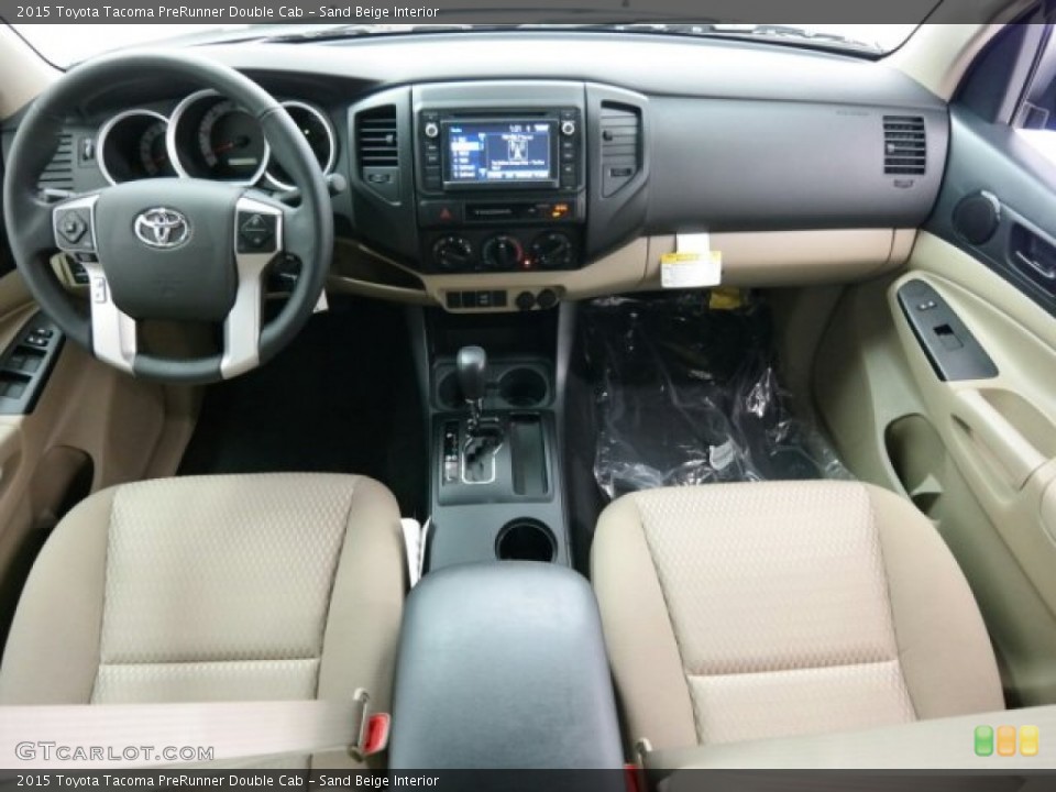 Sand Beige Interior Photo for the 2015 Toyota Tacoma PreRunner Double Cab #99926397