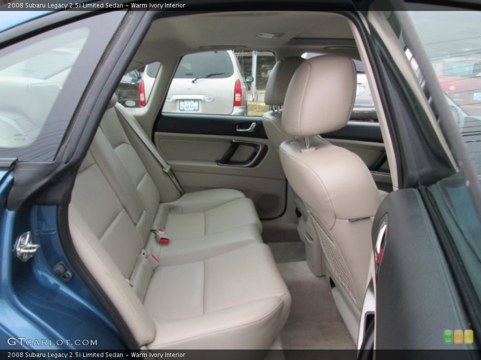Warm Ivory Interior Rear Seat for the 2008 Subaru Legacy 2.5i Limited Sedan #99933255