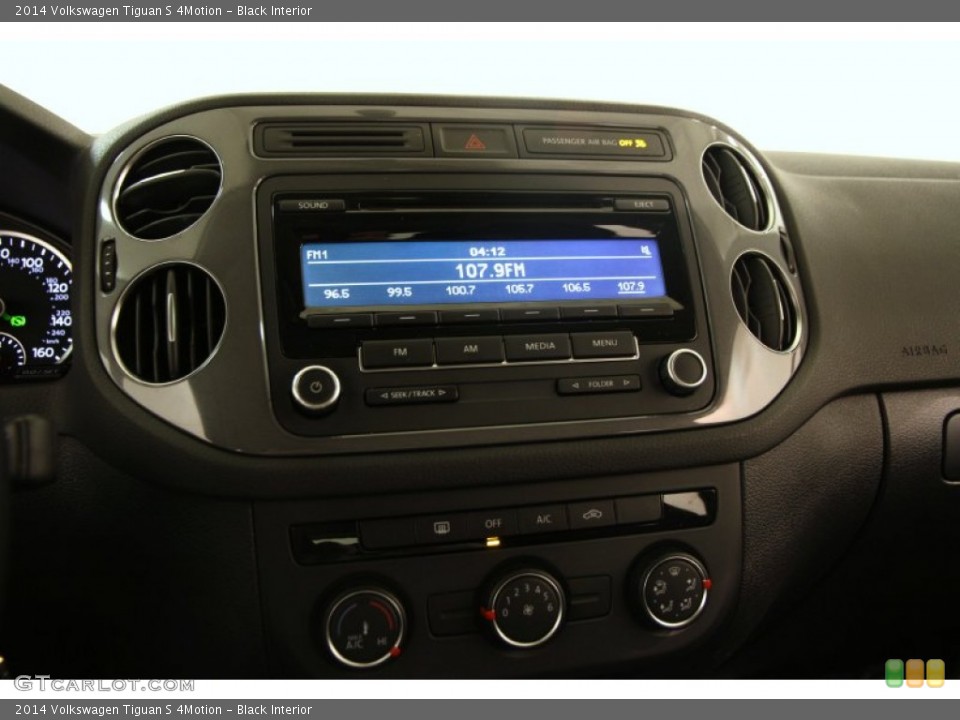 Black Interior Controls for the 2014 Volkswagen Tiguan S 4Motion #99946626