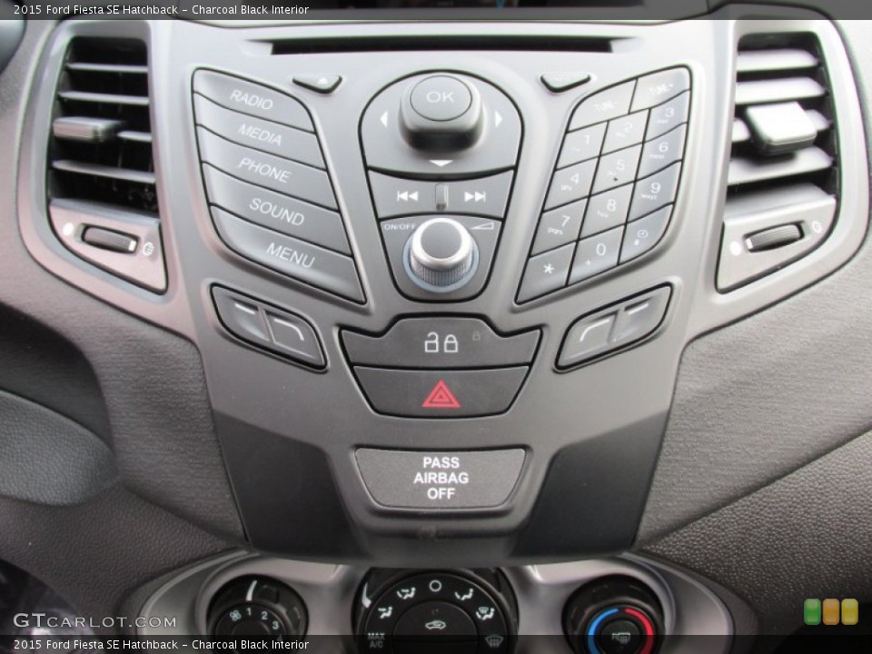 Charcoal Black Interior Controls for the 2015 Ford Fiesta SE Hatchback #99947514