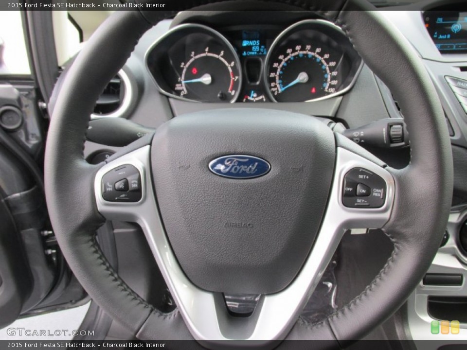 Charcoal Black Interior Steering Wheel for the 2015 Ford Fiesta SE Hatchback #99947610