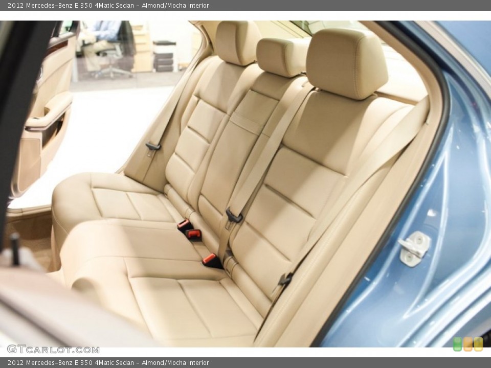 Almond/Mocha Interior Rear Seat for the 2012 Mercedes-Benz E 350 4Matic Sedan #99952404
