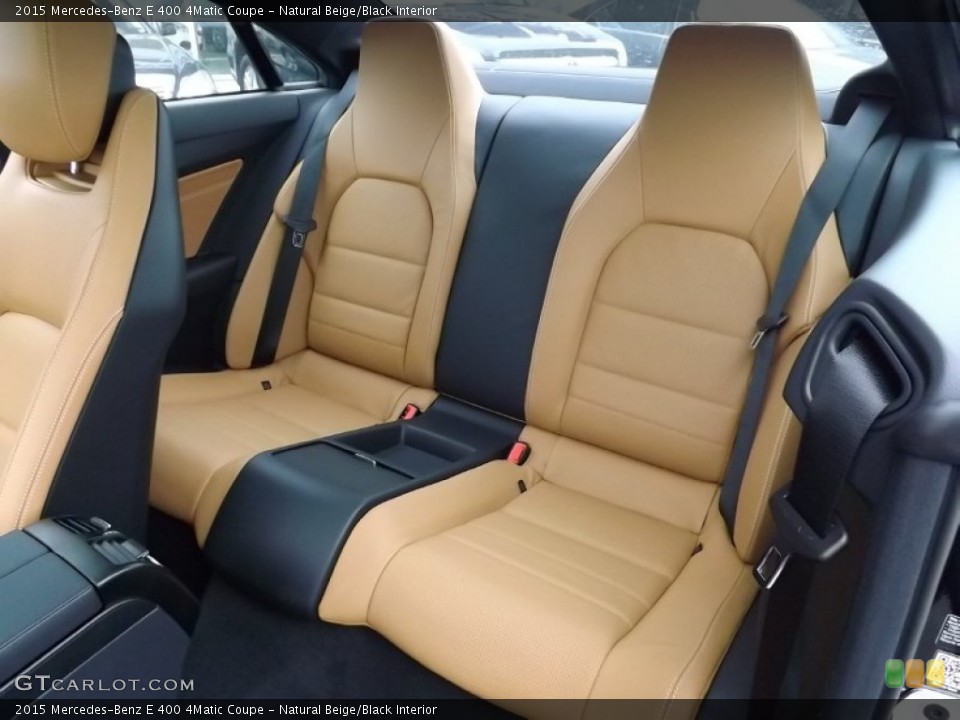 Natural Beige/Black Interior Rear Seat for the 2015 Mercedes-Benz E 400 4Matic Coupe #99963270