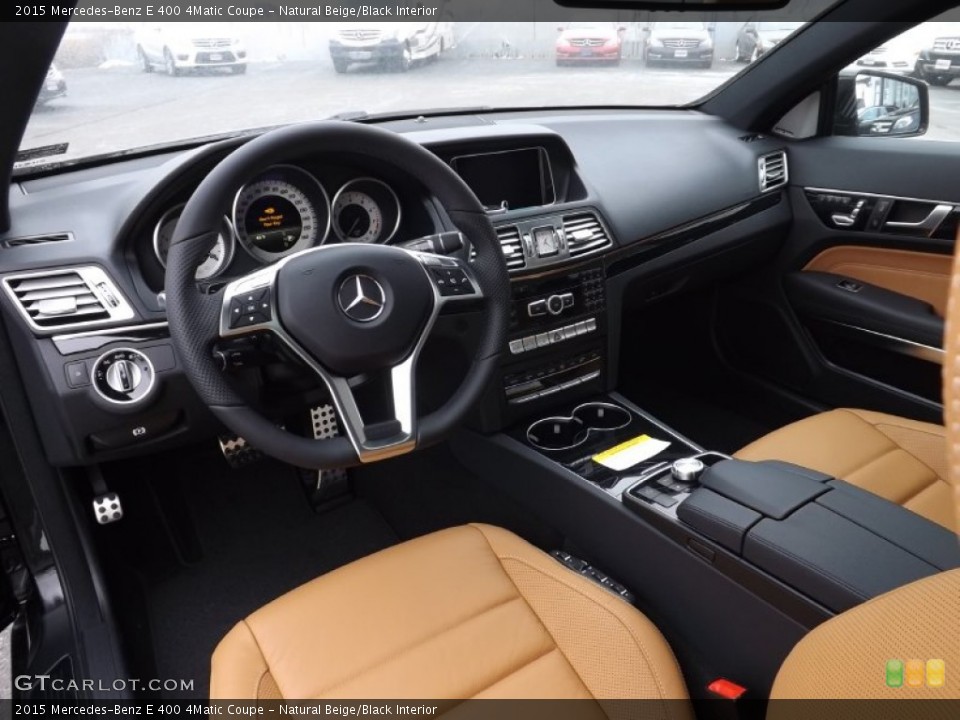 Natural Beige/Black Interior Photo for the 2015 Mercedes-Benz E 400 4Matic Coupe #99963296