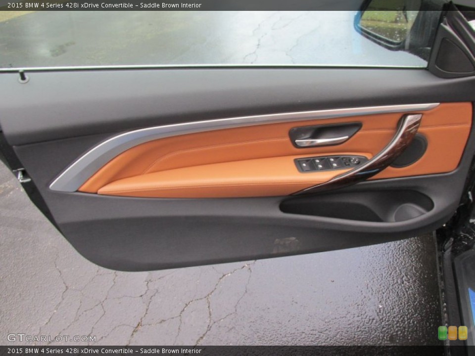 Saddle Brown Interior Door Panel for the 2015 BMW 4 Series 428i xDrive Convertible #99966993