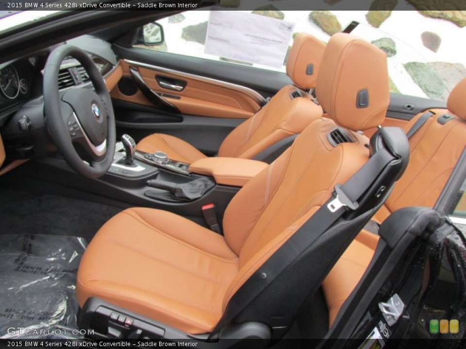 Saddle Brown Interior Photo for the 2015 BMW 4 Series 428i xDrive Convertible #99967014