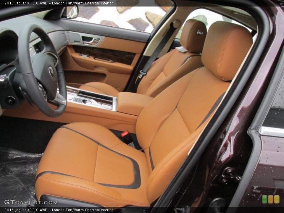 London Tan/Warm Charcoal Interior Front Seat for the 2015 Jaguar XF 3.0 AWD #99969999