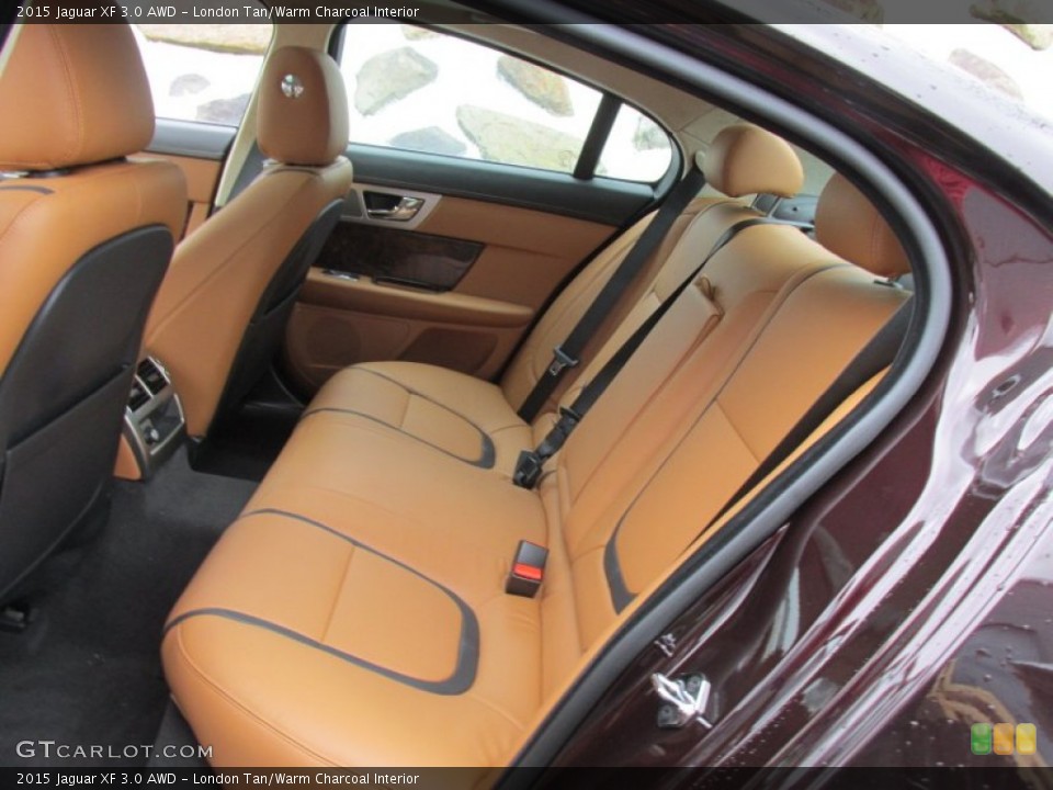 London Tan/Warm Charcoal Interior Rear Seat for the 2015 Jaguar XF 3.0 AWD #99970023