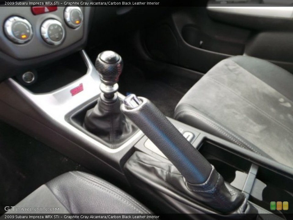 Graphite Gray Alcantara/Carbon Black Leather Interior Transmission for the 2009 Subaru Impreza WRX STi #99974001
