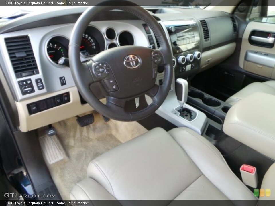 Sand Beige 2008 Toyota Sequoia Interiors