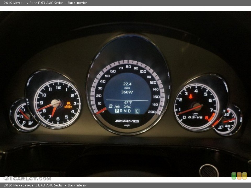 Black Interior Gauges for the 2010 Mercedes-Benz E 63 AMG Sedan #99978957