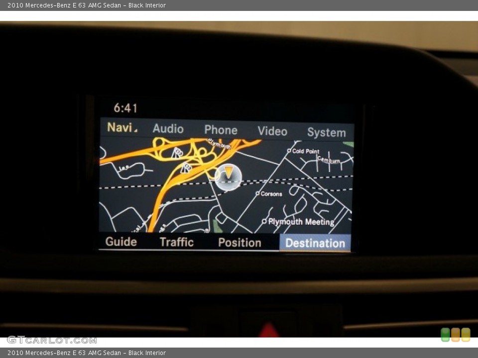 Black Interior Navigation for the 2010 Mercedes-Benz E 63 AMG Sedan #99979000