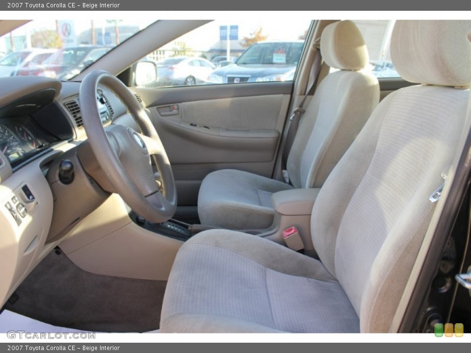 Beige Interior Front Seat for the 2007 Toyota Corolla CE #99986700