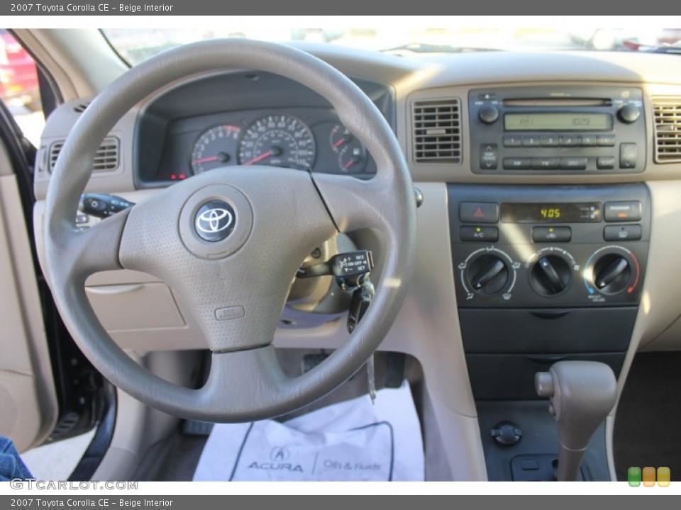 Beige Interior Dashboard for the 2007 Toyota Corolla CE #99986865